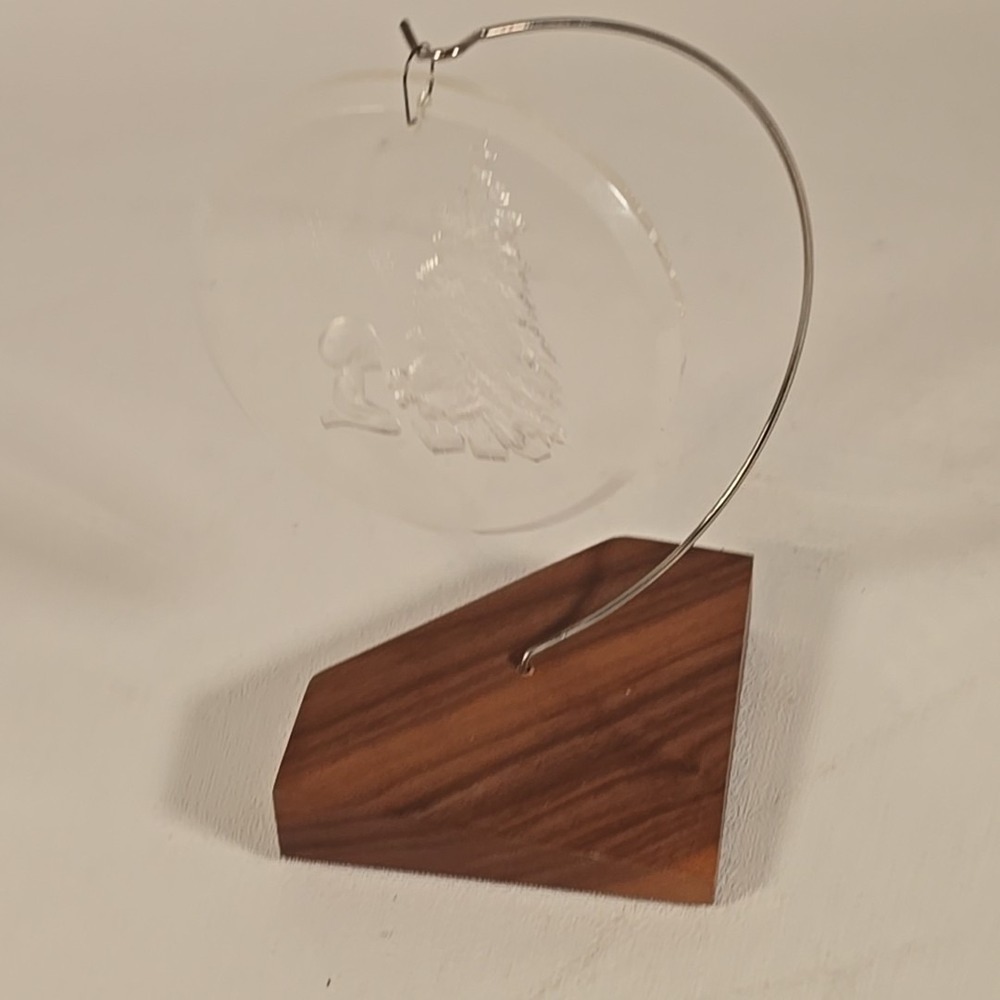 Vintage 1978 Etched Ornament "Merry Christmas" With Stand‎ - Picture 5 of 6